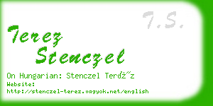 terez stenczel business card